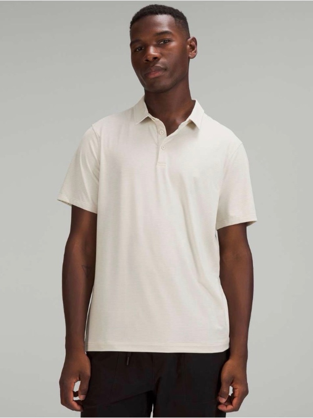 Lululemon Evolution Short Sleeve Polo Shirt
Heathered Natural Ivory
